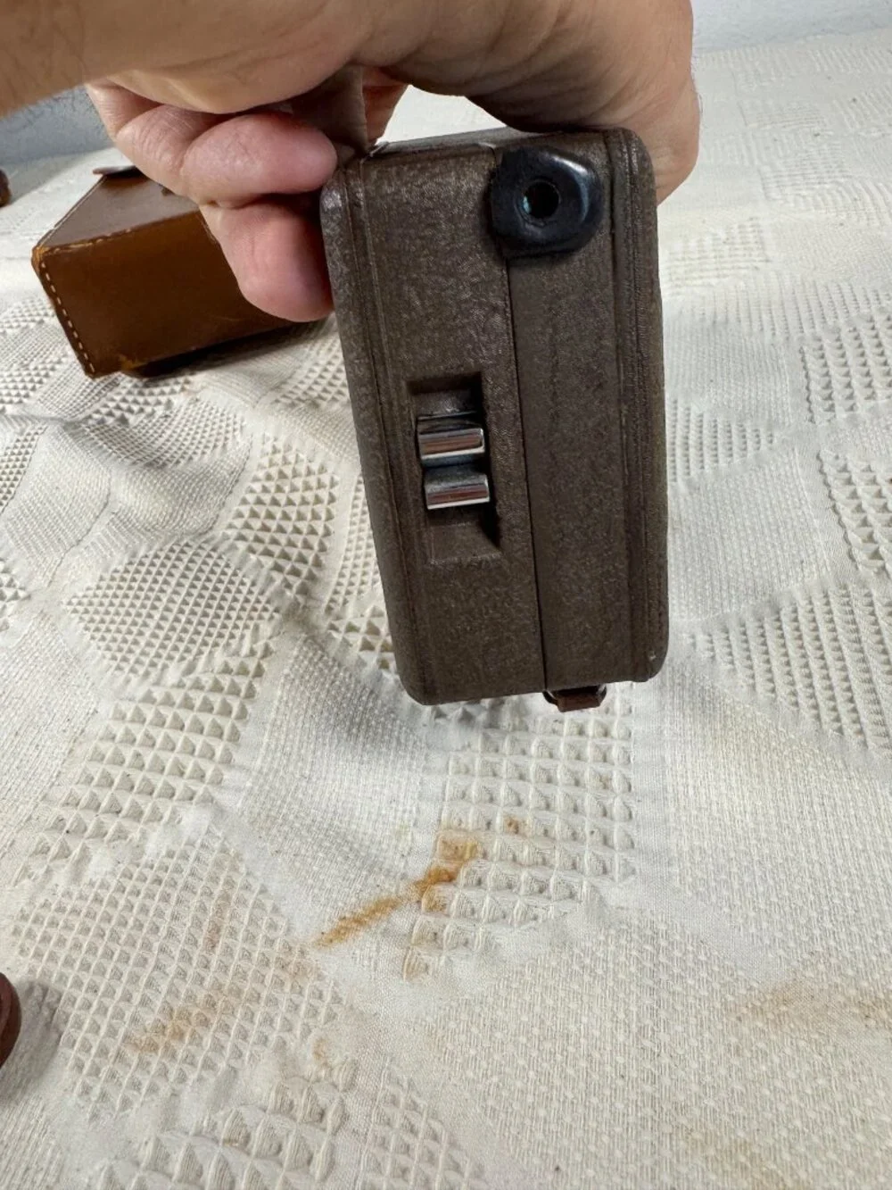 Vintage Bell and Howell Filmo Auto Load 8mm Movie Camera With Brown Leather Case
